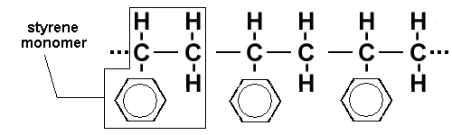 expanded chemical formula for polystyrene