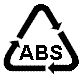 recycling symbol identification for acrylonitrile butadiene styrene(ABS), not part of the original six resin identification codes