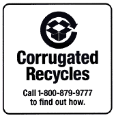 symbol for corrugated packaging material that can, and should, be recycled