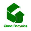 symbol for glass containers that can, and should, be recycled