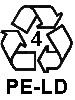 recycling resin identification No.4, for low density polyethylene plastic