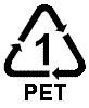 recycling resin identification No.1, for polyethylene terephthalate ester plastic