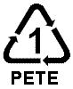 recycling resin identification No.1, for polyethylene terephthalate ester plastic